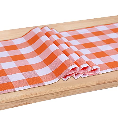 Home·fsn Vintage Table Runner for Parties & Holidays - Orange & White 14x108 Inch
