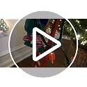 Animated Christmas Climber Decor - 42-Inch Plush Santa with LED Lights & Music