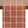 Softalker Fall Checkered Tartan Table Runner - Orange, 13x70 Inches (Variation: Orange Plaid / 13x70")