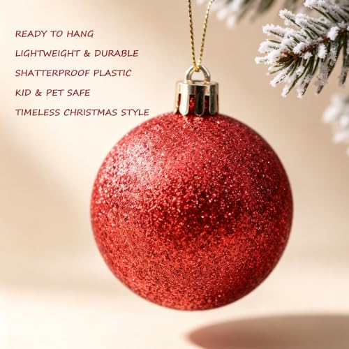 HipTree 30-Pack Red Christmas Halloween Tree Ornaments - 2.36 Inch