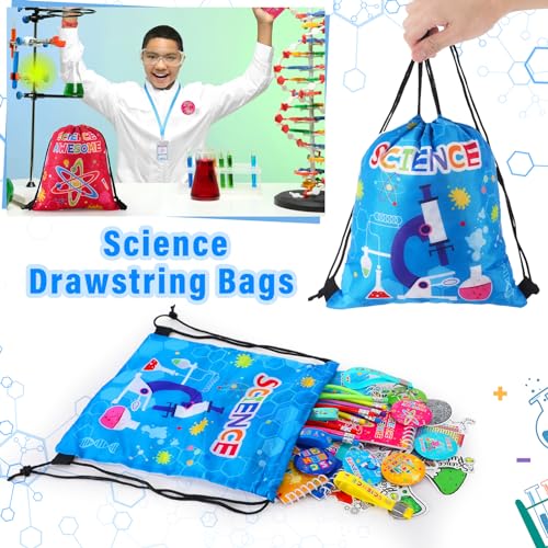Science Party Favor Set with Notebooks, Stickers, Bracelets & More - 140 Pcs