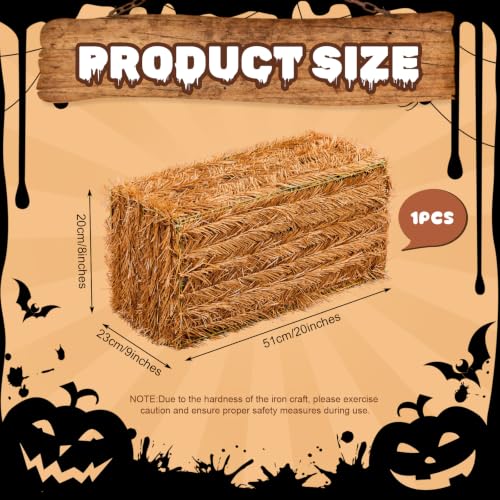 Fall Halloween Decorative Straw Hay Bale - 20 x 9 x 8 Inch - Rustic Farmhouse Style (Variation of THIS listing)