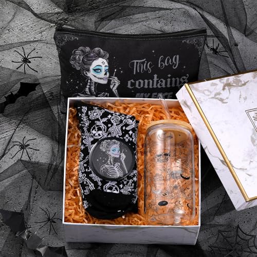 Gothic Witch Gift Set with Glass Cup and Accessories - Black / Gothic Witch Variation