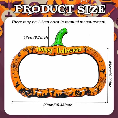 Inflatable Pumpkin Halloween Photo Booth Frame - Orange Pumpkin Variation