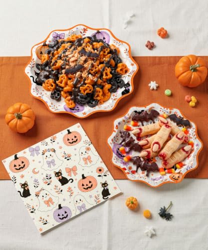 150Pcs Heavy-duty Halloween Plates and Napkins Set Disposable Paper