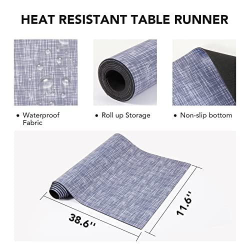 Heat-Resistant Table Runner & Trivet Set 12x40 Inch Waterproof Kitchen Protector