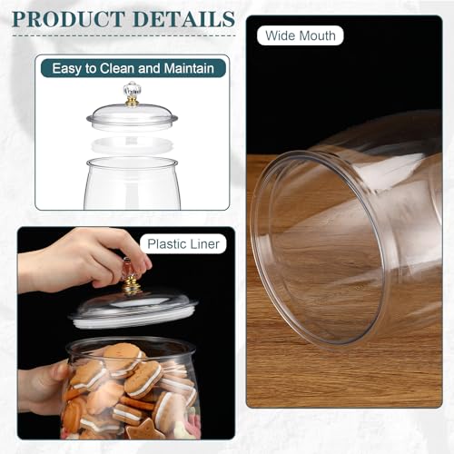 Plastic Candy Jars with Lids - 6 Pack, 42 oz Classic Halloween Style