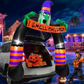 Halloween Inflatable Car Decoration Witch Arch with LED Lights & Banner