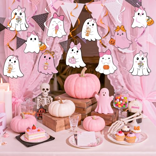 Halloween Ghost & Bows Hanging Decorations - Party Swirls & Ornaments