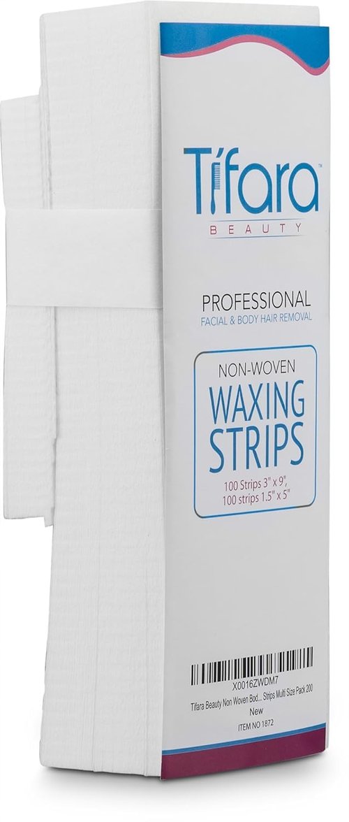Tifara Beauty Non Woven Body and Facial Wax Strips Multi Size Pack (200)