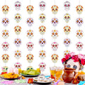 Sugar Skull Banner - Dia De Los Muertos Halloween Decorations, 8 Pieces