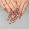 Artquee 24pcs Deep Nude Ballerina Coffin Fake Nails - Variation CB-4