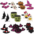 Halloween Hair Clips Set - Ghost Pumpkin Bat Witch Hat 20 Pack - Variation A