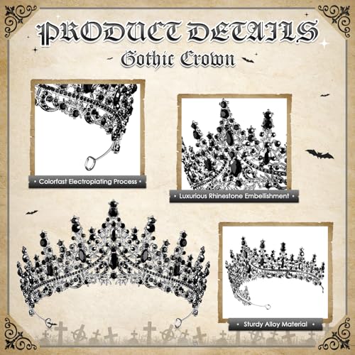 Death to My Twenties Black Gothic 30th Birthday Party Accessories Set - Crown, Sunglasses & Sash