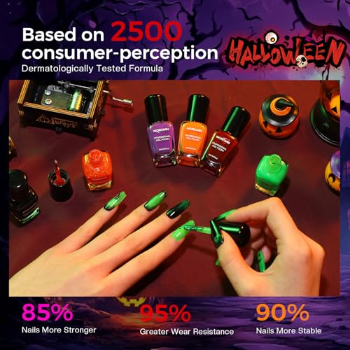 Halloween Nail Polish Set A2 Haunted Forest Palette with Glow & Crackle Effects