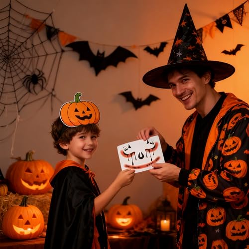 Halloween Temporary Face Tattoos 16 Sheets Kids & Adults Safe Waterproof Fun