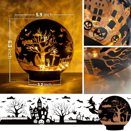 Halloween Rotating Lamp with Timer - Spooky Figurine Light - Halloween