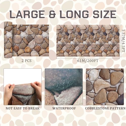 Cobblestone Wall Backdrop Roll - 200 Ft x 54 Inch Medieval Castle Decor - Variation of THIS listing