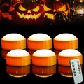 6 Pack Halloween Pumpkin LED Lights with Timer - Battery Operated Candles