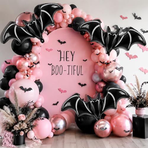 48 Inch Black Bat Balloons Halloween Bat Party Decorations - C-Black1