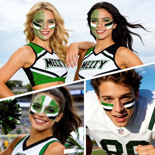 3PCS Oil-Based Face Body Paint Stick Set - Black White Green, Versatile Makeup
