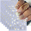 Halloween Pumpkin Ghost Nail Art Stickers - Style7 Fall Maple Leaf Bat Web 3D Decals