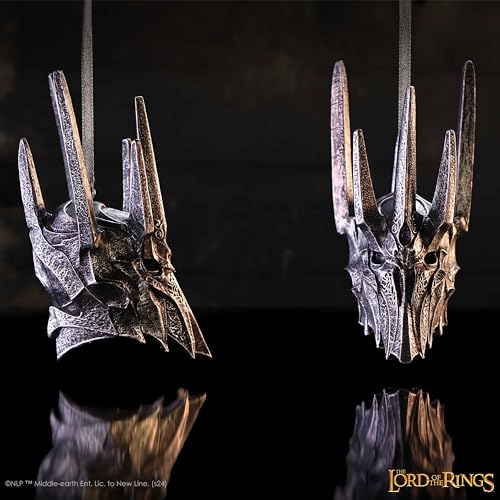 Sauron Helm Hanging Ornament - Lord of the Rings Resin Decoration, 10cm
