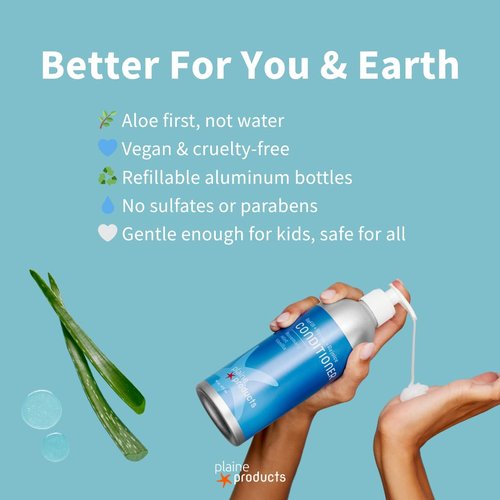 Eco-Friendly Conditioner - Rosemary, Mint, Vanilla - Sulfate Free, 16oz (Refillable Bottle with Pump)