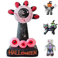 8ft Eyeball Halloween Inflatable with LED Lights - Spooky Yard Decor