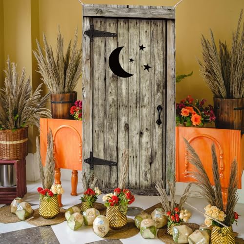 Western Theme Polyester Door Cover - Rustic Porch Banner for Indoor Outdoor Decor