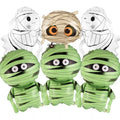 6Pcs Halloween Foil Balloons Set Mummy Ghost Party Decorations Indoor