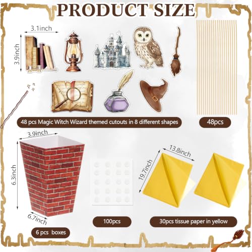 Wizard Party Centerpieces Set for Birthday Halloween Event - 84 Pieces