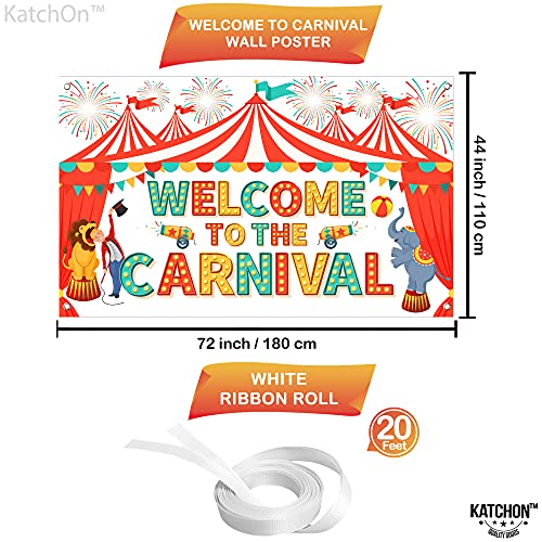 Carnival Welcome Banner 72x44 Inch - Party Backdrop & Outdoor Yard Decor