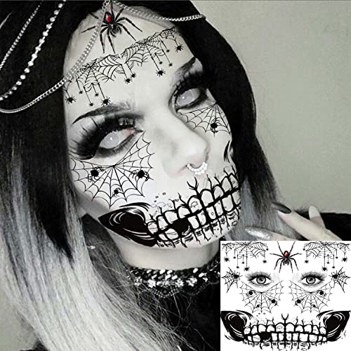 Halloween Face Tattoos Set - 4 Sheets Scary Makeup & Wound Stickers - Variation of THIS listing