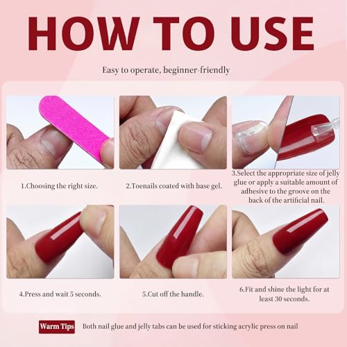 Black Square Press On Nails Medium 120Pcs - Reusable & Long-lasting