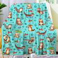 Otter Plush Throw Blanket for Kids Girls & Adults - 60x50 Inches - Cozy Fleece Bedding - Animal Lover Gift - Variation: Otter / 60x50
