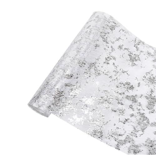 Silver Metallic Table Runner 11 Inch x 100 Feet - Silver Mesh Bridal & Party Decor - Variation: Silver / 1pc 100feet