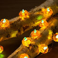 3D Pumpkin String Lights 10Ft Halloween Decorations LED Battery Operated Orange