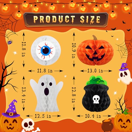 Halloween Birthday Decorations - Halloween Table Centerpieces Honeycomb Decor - Halloween Variation
