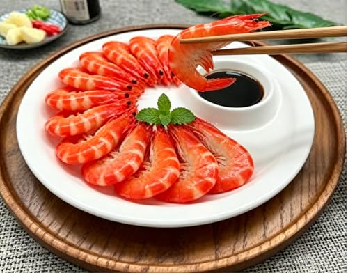 Artificial Red Shrimp Decor - 6 Pcs Realistic Seafood Model for Kitchen & Party