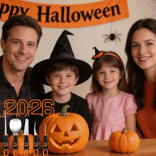 Pumpkin Carving Tools with Stencils 5PCS Halloween Pumpkin Carving Kit - Black / 15