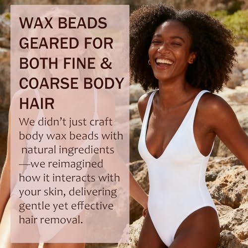 Keethem Hard Wax Beads for Sensitive Skin - Rose, 1.1lb Full Body Waxing Kit with 20 Sticks