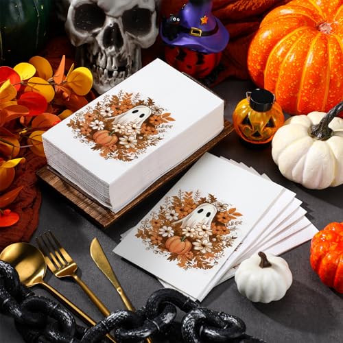 Halloween Ghost Guest Hand Towels - 200 Disposables for Bathroom & Party
