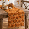 Fall Halloween Table Runner Caramel Pumpkin Decor 13x72 Inches