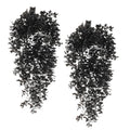 Black Faux Monstera Vines - Hanging Decor for Halloween & Outdoor 4 Pack
