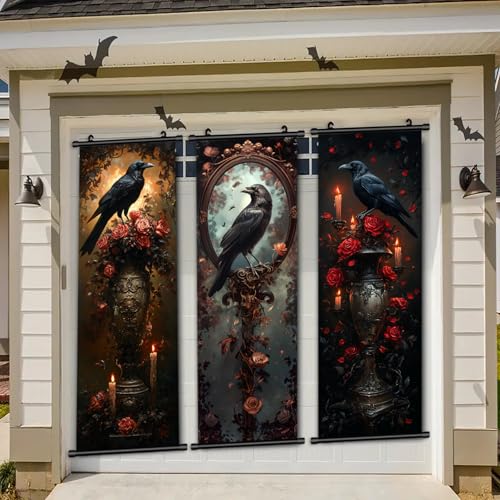 Halloween Wall Art Set - Haunted Mansion Decor 15.8x47.2in - Variation of THIS listing