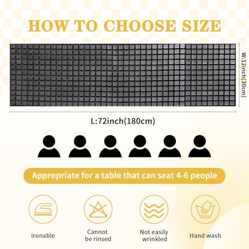 MoKoHouse 10 Pack Black Glitter Disco Table Runners - 13x72 Inches