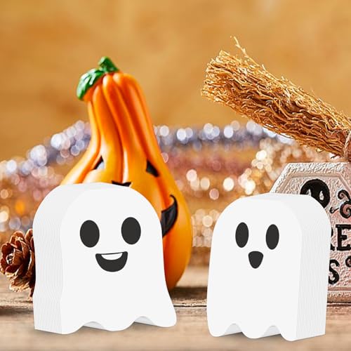Halloween Ghost Paper Napkins - 100 Pack, 2-Ply Disposable Party Tableware