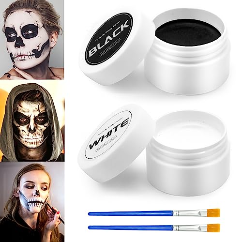 Halloween Face & Body Painting Kit - Special Effects Makeup Set for Clown Zombie Vampire