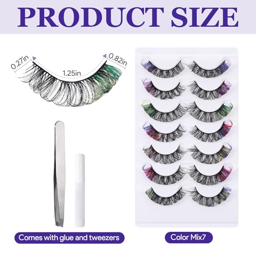 14 Pairs Reusable False Eyelashes for Porch Lawn Geese - Multicolor 28pcs Set